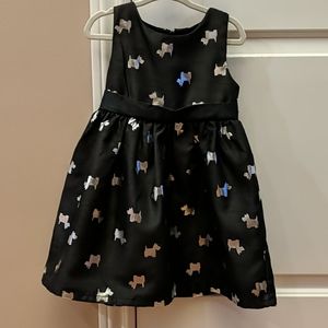 Black dress with silver Scottie Dogs Matching size
